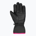 Guanti da sci Reusch per bambini Alan nero/rosa glo 7