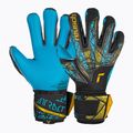 Guanto da portiere Reusch Attrakt Aqua Finger Support nero/oro/acqua