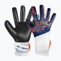 Guanti da portiere per bambini Reusch Pure Contact Silver Junior premium blu/arancio elettrico/nero