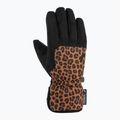 Guanto da sci da donna Reusch Keira R-Tex XT nero/marrone leopardato 2