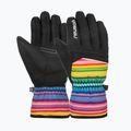 Guanto da sci Reusch Alan Junior per bambini linee nere/multicolori