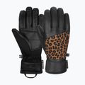 Guanto da sci da donna Reusch Beatrix R-Tex XT nero/marrone leopardato 6