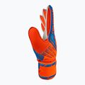 Guanti da portiere per bambini Reusch Attrakt Solid Junior arancione/blu shocking 4