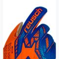 Guanti da portiere per bambini Reusch Attrakt Solid Junior arancione/blu shocking 5