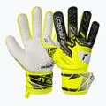 Guanti da portiere per bambini Reusch Attrakt Grip Junior di sicurezza giallo/argento