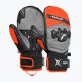Guanti da sci per bambini Reusch Worldcup Warrior GS Mitten black/silver/fluo red