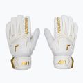 Guanti da portiere per bambini Reusch Attrakt AB1 Solid Junior white/gold 2