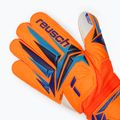 Guanti da portiere per bambini Reusch Attrakt Grip Junior shocking orange/blue 4