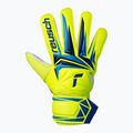 Guanti da portiere per bambini Reusch Attrakt Solid Junior safety yellow/blue 2