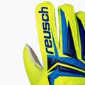 Guanti da portiere per bambini Reusch Attrakt Solid Junior safety yellow/blue 7