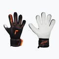 Guanti da portiere per bambini Reusch Attrakt Advance Finger Support Junior black/shocking orange
