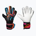 Guanti da portiere Reusch Attrakt Solid black/aqua blue/shocking orange