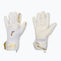 Guanti da portiere per bambini Reusch Attrakt AB1 Advance Junior white/gold