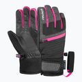 Guanti da sci per bambini Reusch Leo R-Tex XT black/black melange/pink glo
