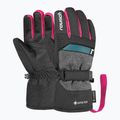Guanti da sci per bambini Reusch Rocket GORE-TEX black/black melange/pink glo