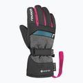 Guanti da sci per bambini Reusch Rocket GORE-TEX black/black melange/pink glo 3