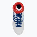 adidas Havoc bambini wrestling scarpe bianco blu rosso 5