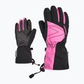 ZIENER Laval AS AW vblack fucsia rosa guanto da sci per bambini