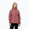 Jack Wolfskin Stormy Point 2L giacca da pioggia da donna rosso ocra