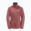 Jack Wolfskin Stormy Point 2L giacca da pioggia da donna rosso ocra 7