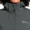 Giacca softshell donna Jack Wolfskin Windhain Hoody verde ardesia 4