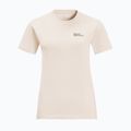 Jack Wolfskin Essential, maglietta da trekking da donna in panna cotta 3
