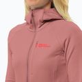 Jack Wolfskin giacca in pile da donna Kolbenberg con cappuccio Fz rosso minerale 4