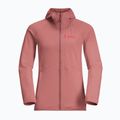 Jack Wolfskin giacca in pile da donna Kolbenberg con cappuccio Fz rosso minerale 8