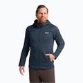 Felpa da trekking da uomo Jack Wolfskin Peak District con cappuccio e cerniera integrale midnight sky