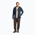 Felpa da trekking da uomo Jack Wolfskin Peak District con cappuccio e cerniera integrale midnight sky 2