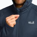 Felpa da trekking da uomo Jack Wolfskin Peak District con cappuccio e cerniera integrale midnight sky 5