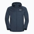 Felpa da trekking da uomo Jack Wolfskin Peak District con cappuccio e cerniera integrale midnight sky 7