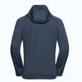 Felpa da trekking da uomo Jack Wolfskin Peak District con cappuccio e cerniera integrale midnight sky 8