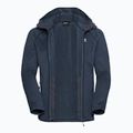 Felpa da trekking da uomo Jack Wolfskin Peak District con cappuccio e cerniera integrale midnight sky 9