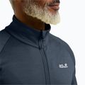 Felpa da trekking uomo Jack Wolfskin Peak District Full Zip midnight sky 4