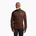 Felpa da trekking uomo Jack Wolfskin Peak District Full Ziphot choc