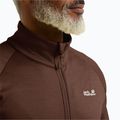 Felpa da trekking uomo Jack Wolfskin Peak District Full Ziphot choc 4