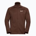 Felpa da trekking uomo Jack Wolfskin Peak District Full Ziphot choc 7