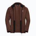 Felpa da trekking uomo Jack Wolfskin Peak District Full Ziphot choc 9