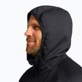 Felpa da trekking da uomo Jack Wolfskin Peak District con cappuccio e cerniera integrale nera 4