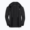 Felpa da trekking da uomo Jack Wolfskin Peak District con cappuccio e cerniera integrale nera 9
