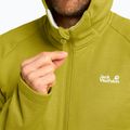 Felpa da trekking uomo Jack Wolfskin Peak District con cappuccio e zip integrale chartreuse 5