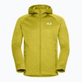 Felpa da trekking uomo Jack Wolfskin Peak District con cappuccio e zip integrale chartreuse 7