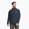 Felpa in pile da uomo Jack Wolfskin Taunus 100 Half Zip midnight sky