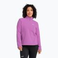 Felpa in pile da donna Jack Wolfskin Taunus 100 Half Zip foxglove