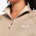 Felpa in pile da donna Jack Wolfskin Anytrail Full Zip oat 4