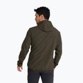 Giacca antivento da uomo Jack Wolfskin Wild Winds Hooded obsidian moss 3