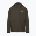 Giacca antivento da uomo Jack Wolfskin Wild Winds Hooded obsidian moss 8