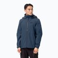 Giacca antipioggia Jack Wolfskin Evandale blu tuono da uomo