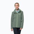 Jack Wolfskin giacca antipioggia da donna Evandale verde siepe